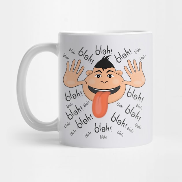 Blah blah blah, it's a bright and funny facial expression. by be1shop